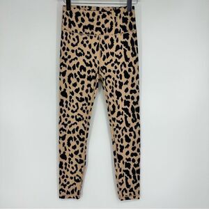 Anthropologie All Fenix Camel Over Leo 7/8 leggings Size S